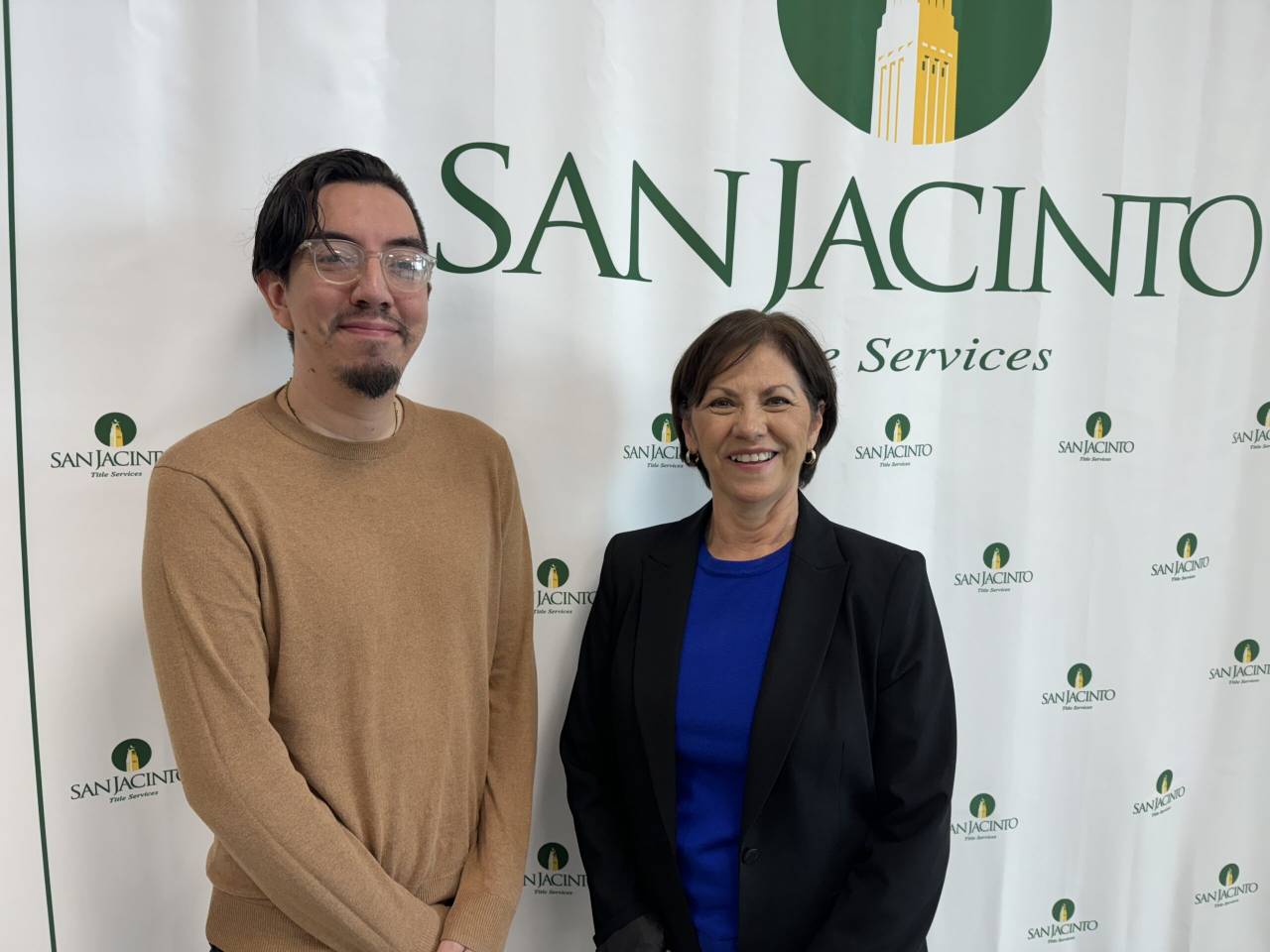 Andrew Aguilar and Berta Vidales of San Jacinto Title Services, Tres Lagos